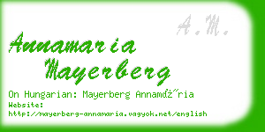 annamaria mayerberg business card